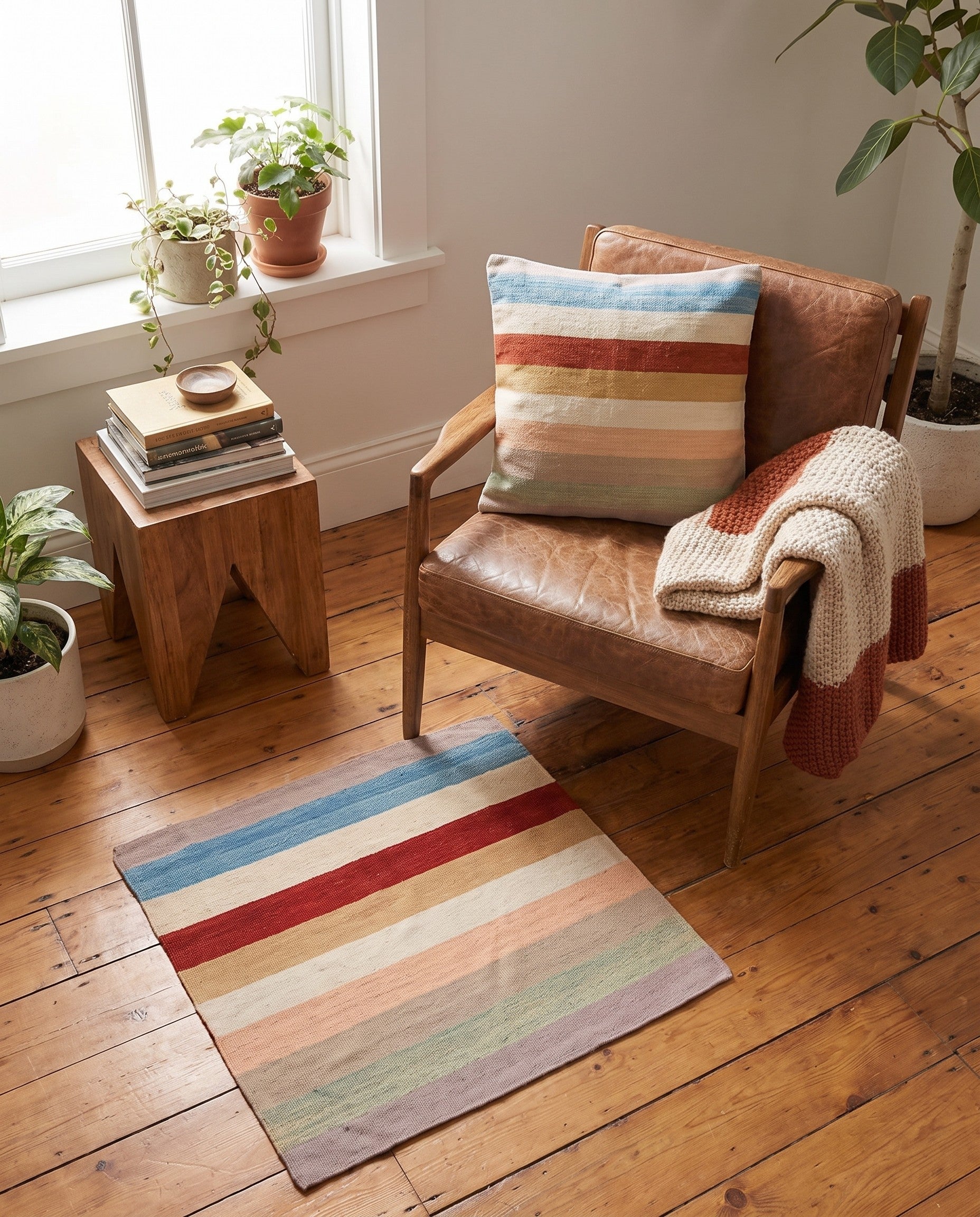 2' 6 x 2' 6 Hand Woven Pillow Wool Square Rug