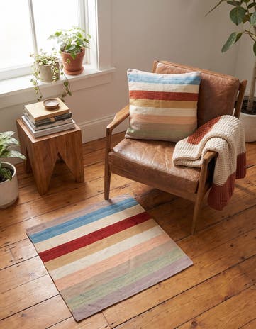 2' 6 x 2' 6 Hand Woven Pillow Wool Square Rug