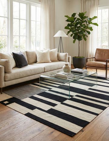 5' 9 x 7' 9 Hand Woven Kilim Modern Wool Rug