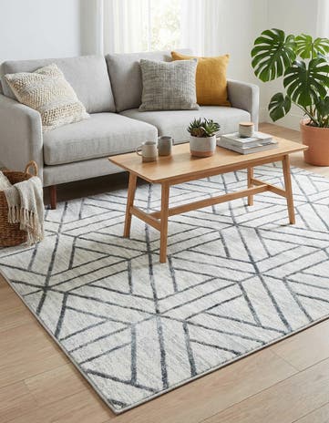 4' x 6' Lattice Trellis Rug