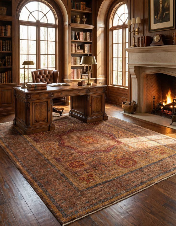 Detail image of 8' 2 x 10' 1 Mamluk Wool Rug