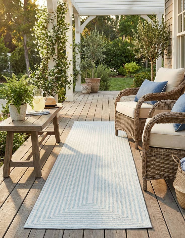 Detail image of 2' 7 x 10'  Washable Sabrina Soto Indoor / Outdoor Runner Rug