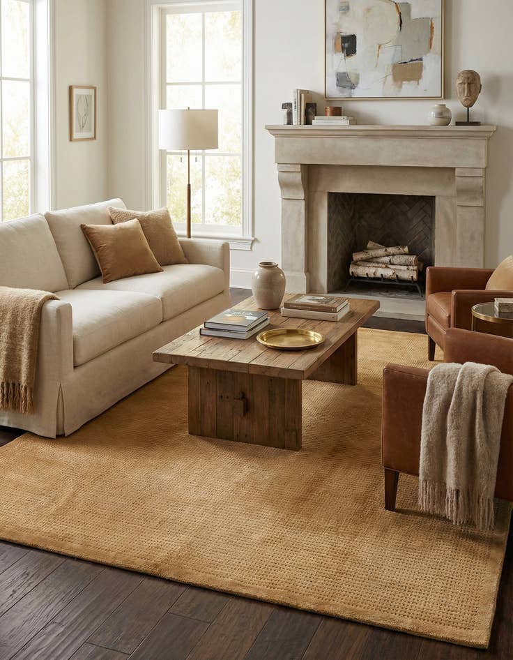 Detail image of 5' 7 x 8'  Hand Knotted Darya Wool Rug