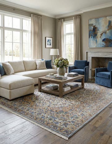 6' 11 x 10' 2 Kashan Wool Rug