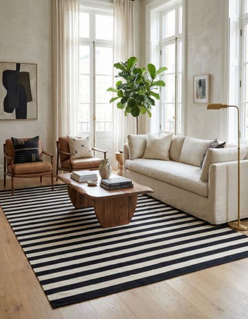 6' 10 x 9' 9 Hand Woven Kilim Modern Wool Rug