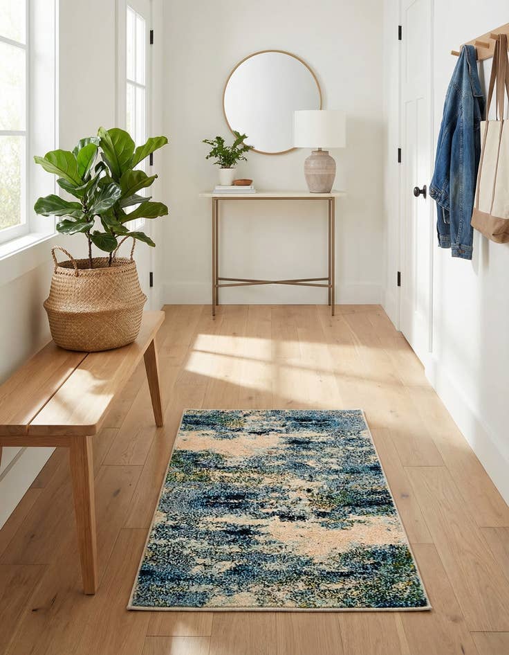 Detail image of  2' 2 x 3'  Washable Theia Rug