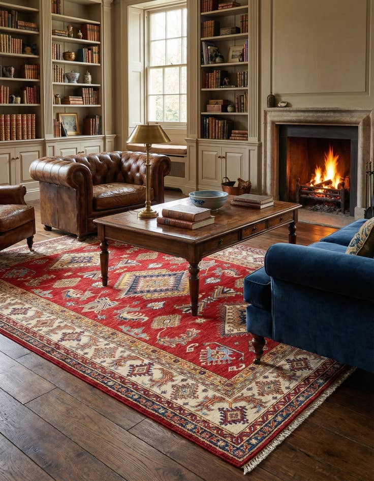 Detail image of 5' 6 x 8' 4 Kazak Wool Rug