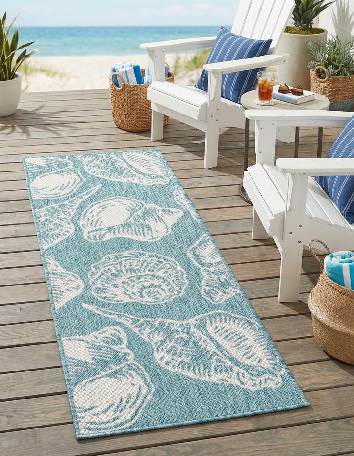 2' x 5' 3 Easy-Clean Coastal Indoor / Outdoo...