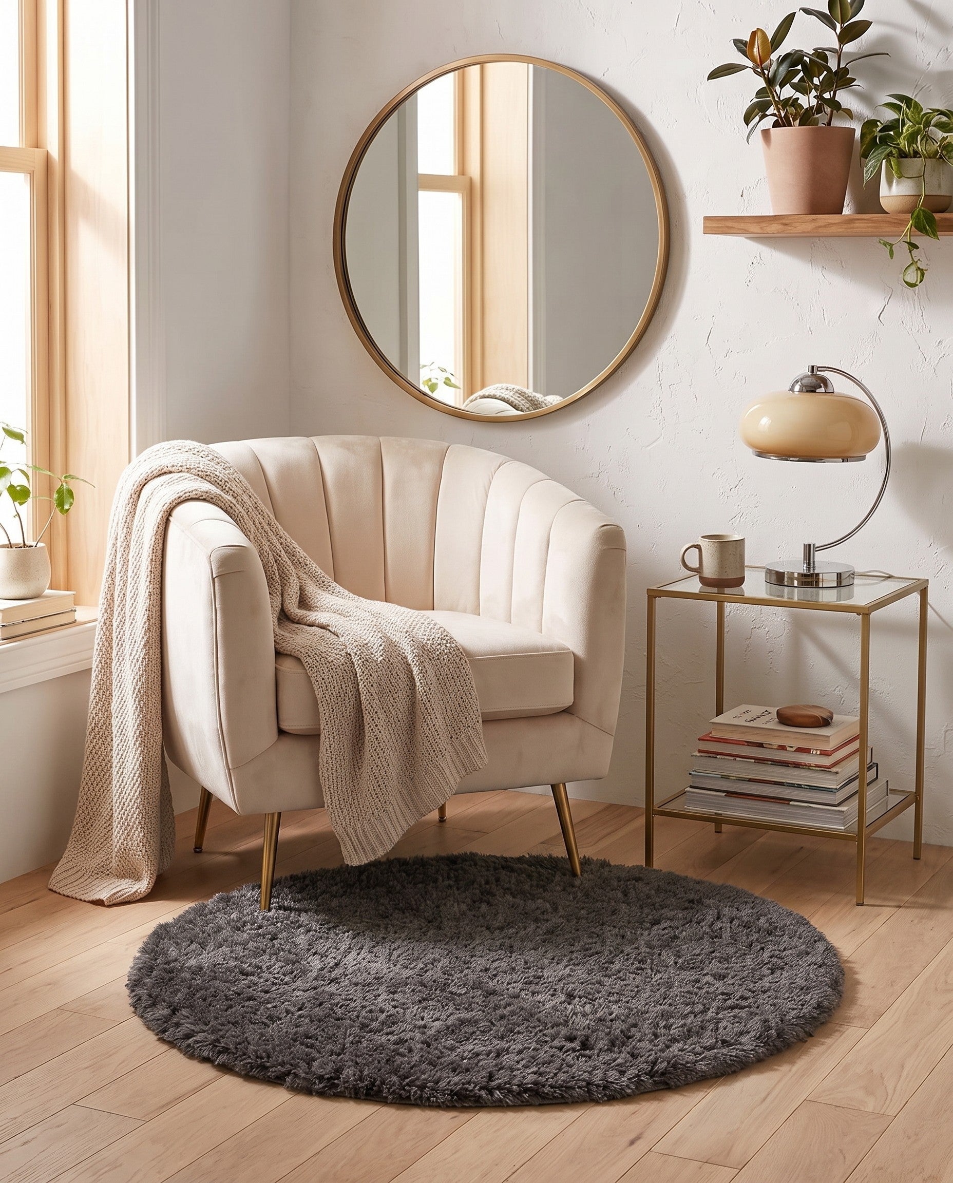 3' 3 x 3' 3 Marilyn Monroe™ Shag Round Rug