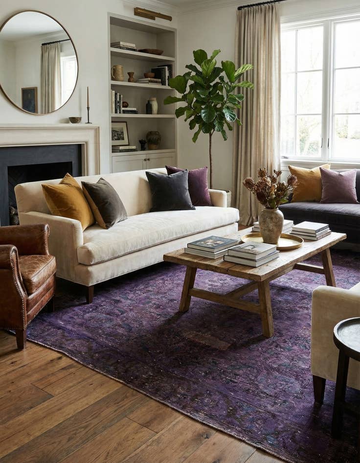 Detail image of 7' 1 x 9' 4  Hand Knotted Ultra Vintage Persian Wool Rug