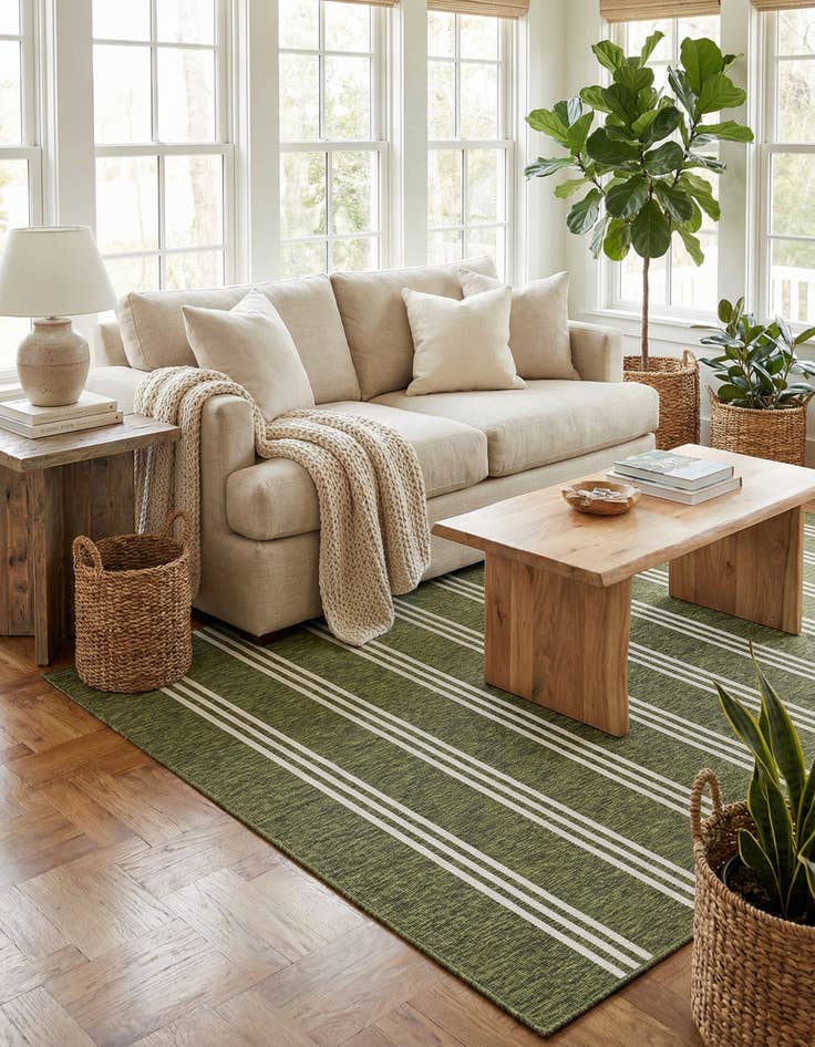 Detail image of  7' 10 x 10'  Washable Jill Zarin Anguilla Indoor / Outdoor Rug