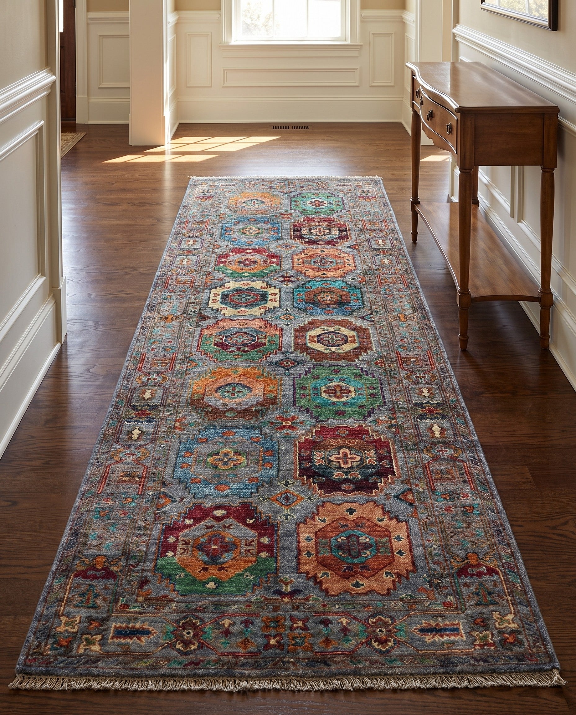 2' 11 x 8' 6 Hand Knotted Ariana Ziegler Runner Rug