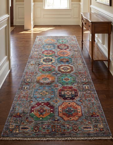 2' 11 x 8' 6 Hand Knotted Ariana Ziegler Runner Rug