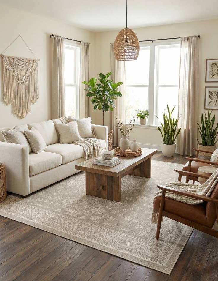 Detail image of  13' x 13'  Washable Aztec Indoor / Outdoor Square Rug