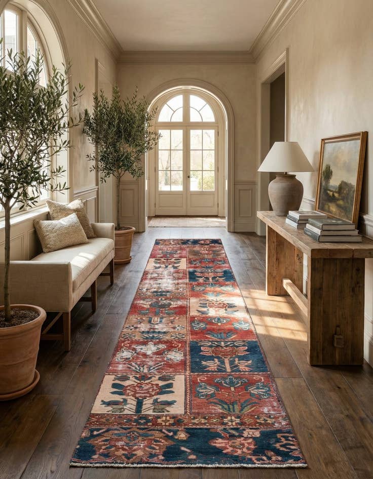 Detail image of  2' 8 x 12'  Hand Knotted Ultra Vintage Persian Wool Runner Rug