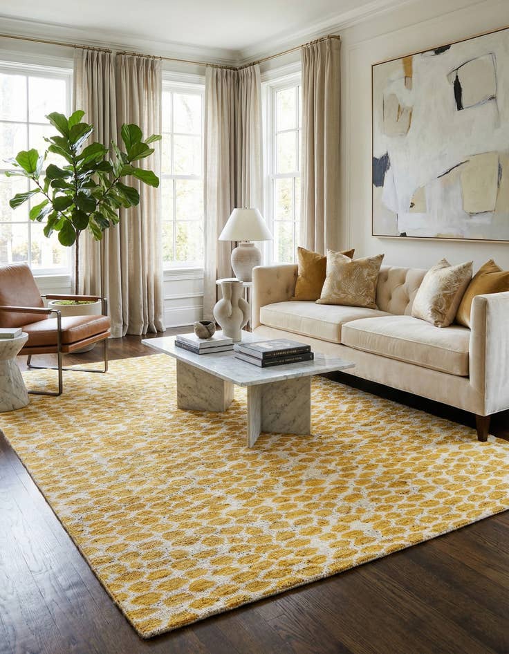 Detail image of 6' x 9'  Hand Knotted Moroccan Wool Rug