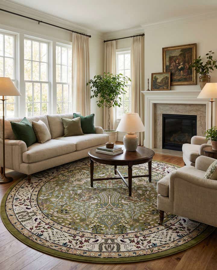 10' x 10' Nain Design Round Rug