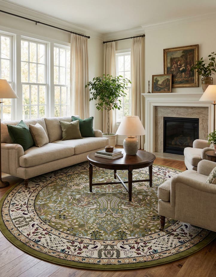 10' x 10' Nain Design Round Rug