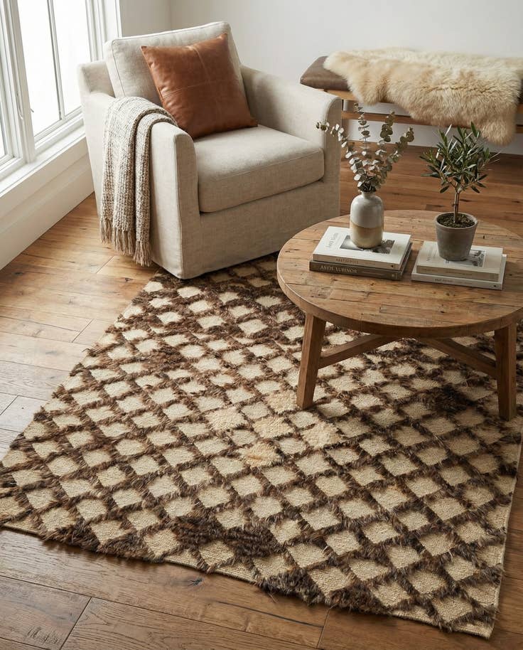 Detail image of 4' 2 x 5' 8 Hand Knotted Darya Wool Rug