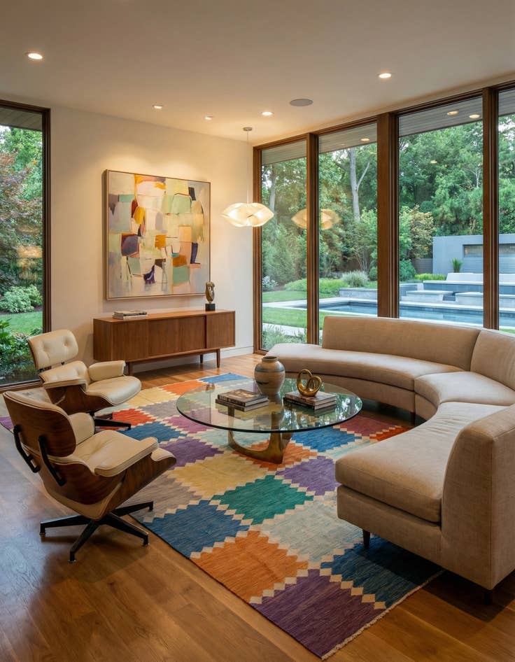 Detail image of  10' x 14' 3  Hand Woven Kilim Modern Wool Rug