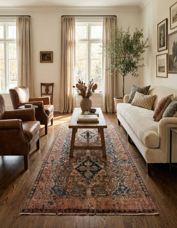 Detail image of 5' x 9' 5  Hand Knotted Ultra Vintage Persian Wool Rug