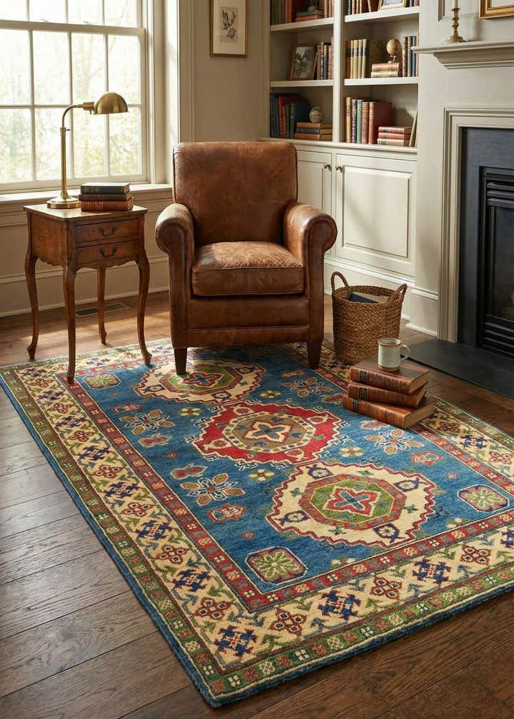 3' 10 x 5' 10 Hand Knotted Kazak Rug