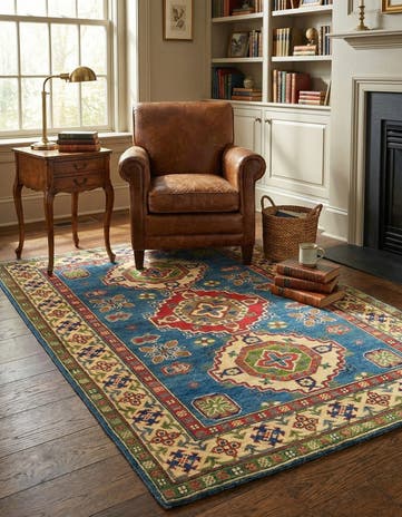 3' 10 x 5' 10 Hand Knotted Kazak Rug
