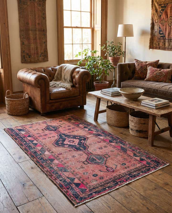 4' 6 x 7' 9 Hand Knotted Ultra Vintage Persian Wool Rug