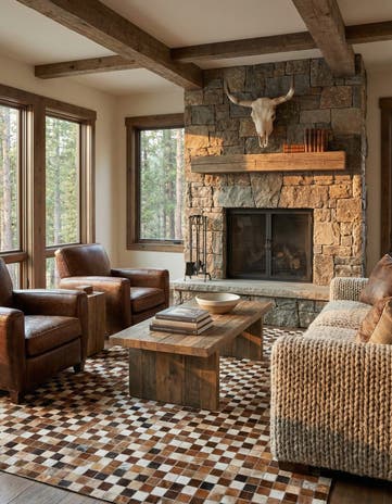 5' x 8' Cowhide Stocks Rug