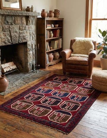 2' 10 x 4' 5 Hand Knotted Balouch Persian Wool Rug