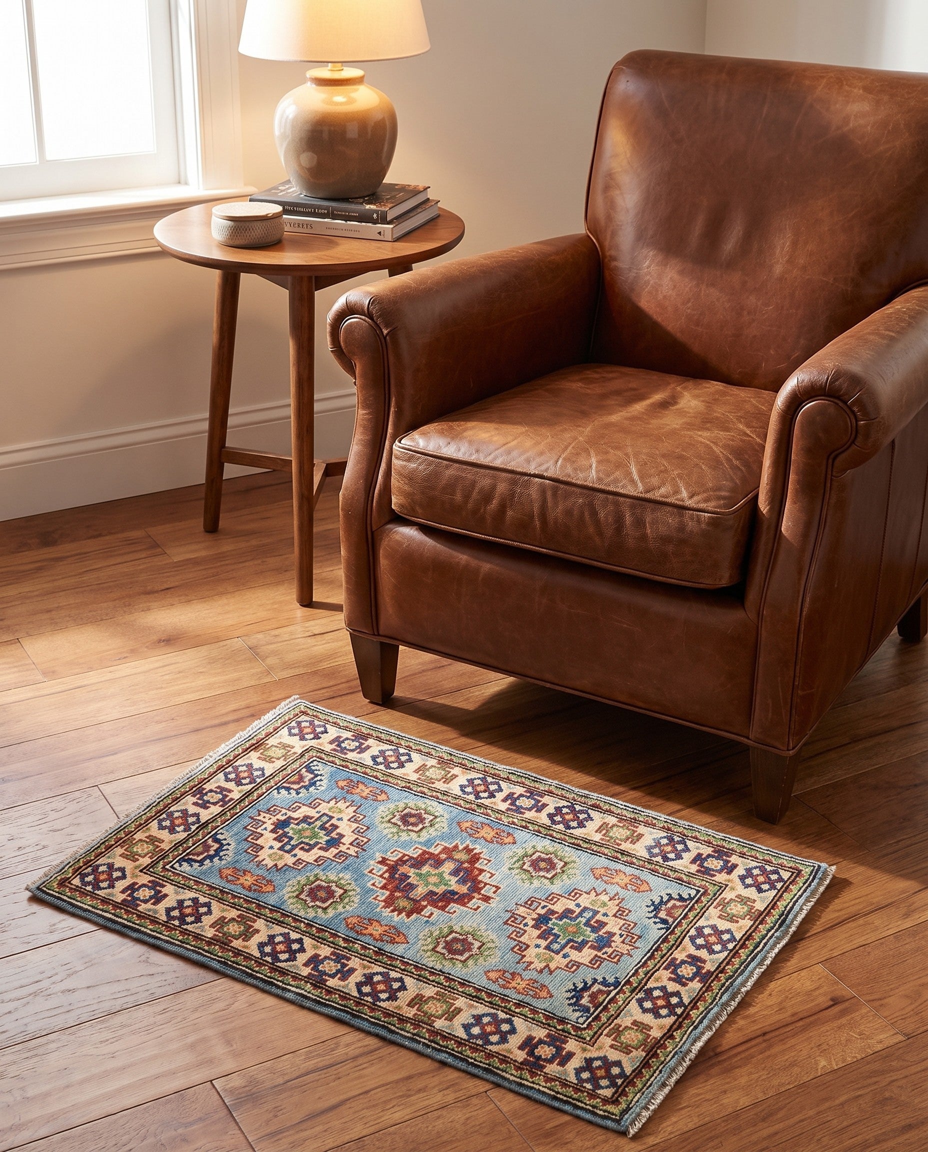 1' 11 x 3' 1 Hand Knotted Kazak Rug