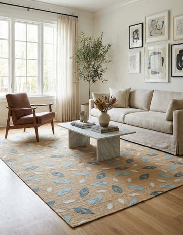 7' x 9' 4 Hand Woven Kilim Modern Rug