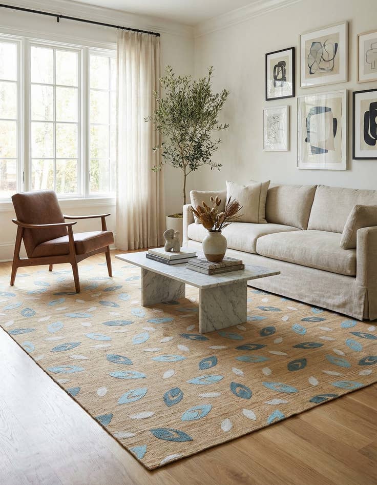 Detail image of 7' x 9' 4  Hand Woven Kilim Modern Rug