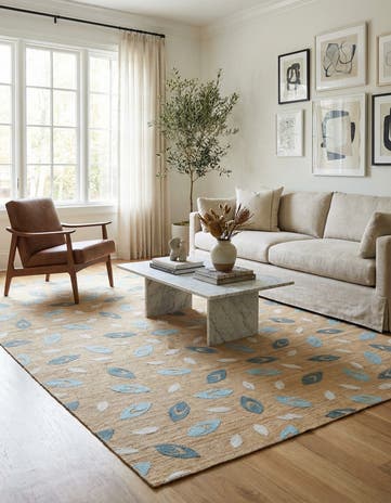 7' x 9' 4 Hand Woven Kilim Modern Rug