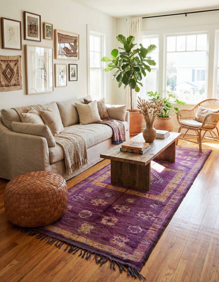 Detail image of  6' 6 x 15' 9  Hand Knotted Moroccan Wool Runner Rug