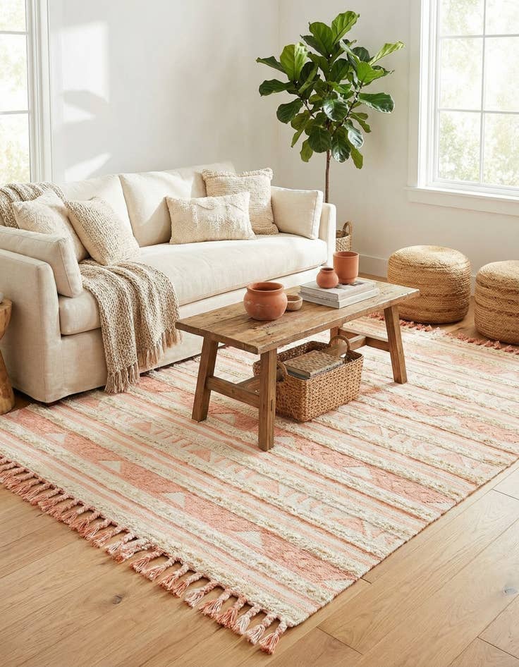 Detail image of 8' x 10'  Hand Woven Arizona Wool Rug