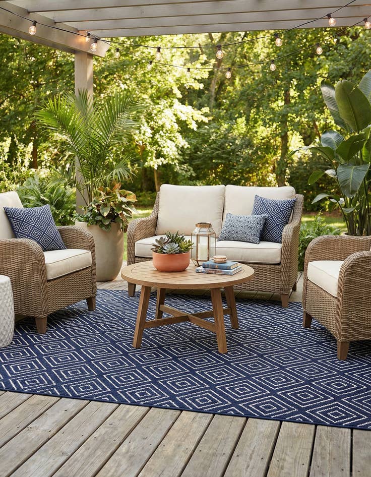 Detail image of 7' 10 x 7' 10  Washable Sabrina Soto Indoor / Outdoor Square Rug