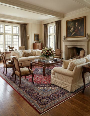 9' 10 x 12' 10 Hand Knotted Kashan Persian Wool Rug