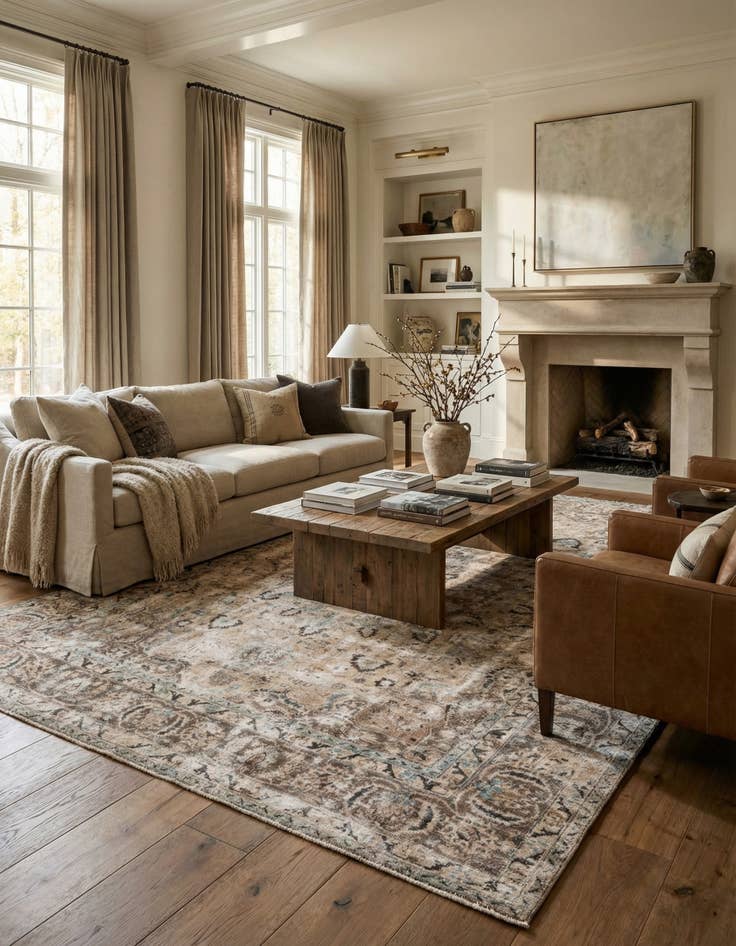 Detail image of 9' 10 x 12' 10  Hand Knotted Ultra Vintage Persian Wool Rug