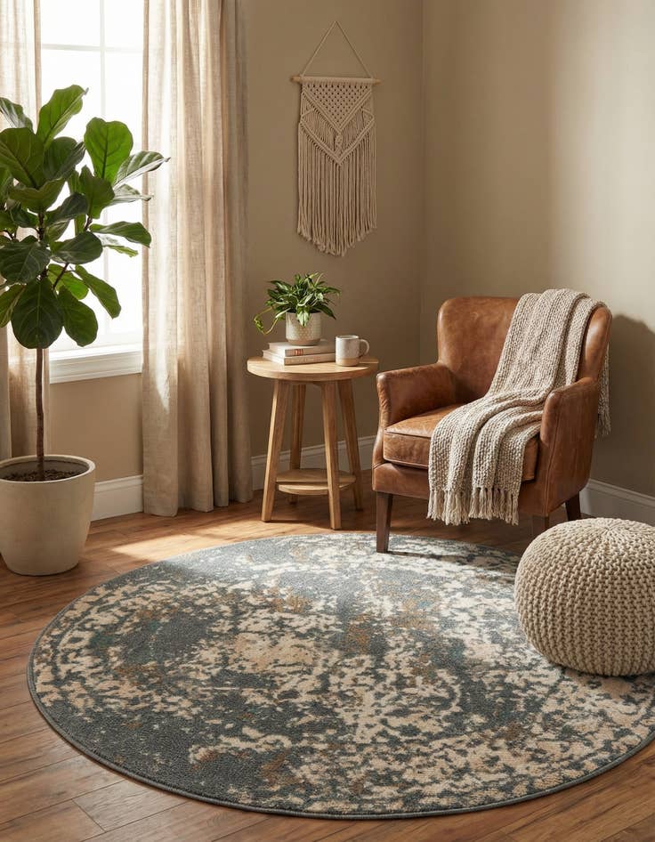 Detail image of 3' 3 x 3' 3 Sahara Round Rug