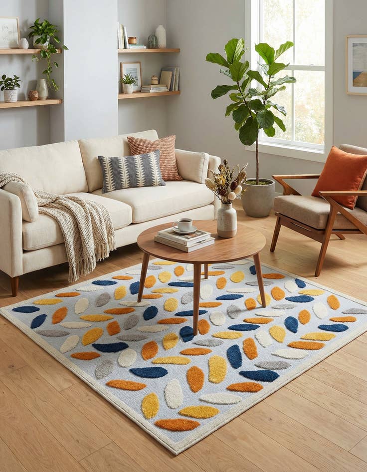 Detail image of  5' 3 x 5' 3  Washable Aruba Indoor / Outdoor Square Rug