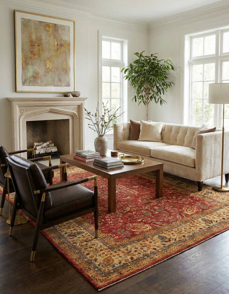 Detail image of 6' 9 x 9' 5 Ariana Ziegler Wool Rug