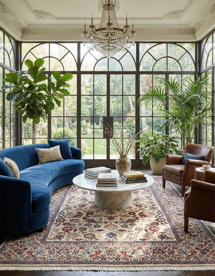 Detail image of 8' 1 x 11' 5 Kashan Wool Rug