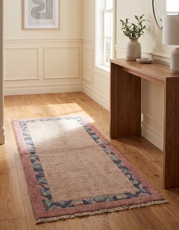 2' 4 x 4' 6 Hand Knotted Nepal Wool Runner Rug