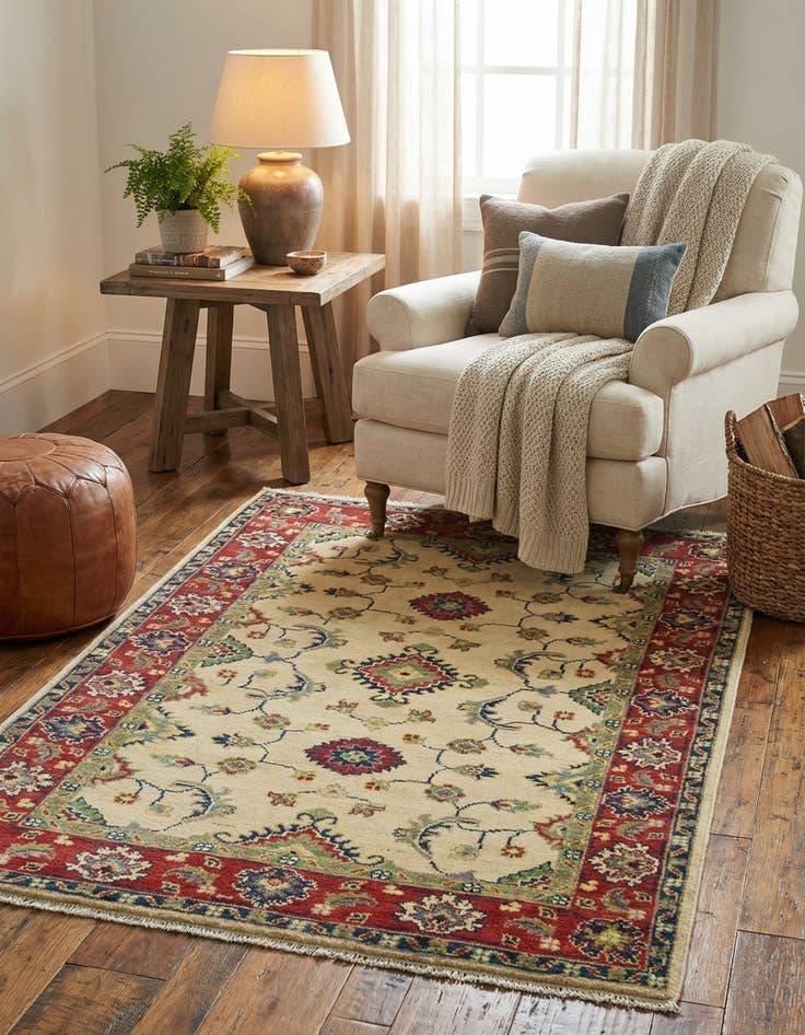 Detail image of 3' 4 x 5' 2  Hand Knotted Kazak Rug