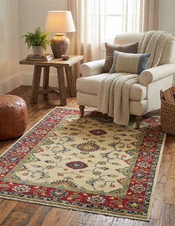 3' 4 x 5' 2 Hand Knotted Kazak Rug