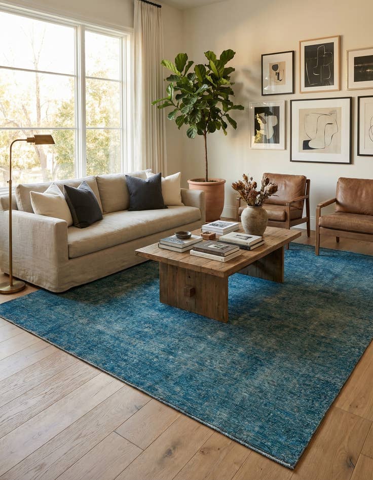 Detail image of 6' 8 x 9' 10  Hand Knotted Ultra Vintage Persian Wool Rug