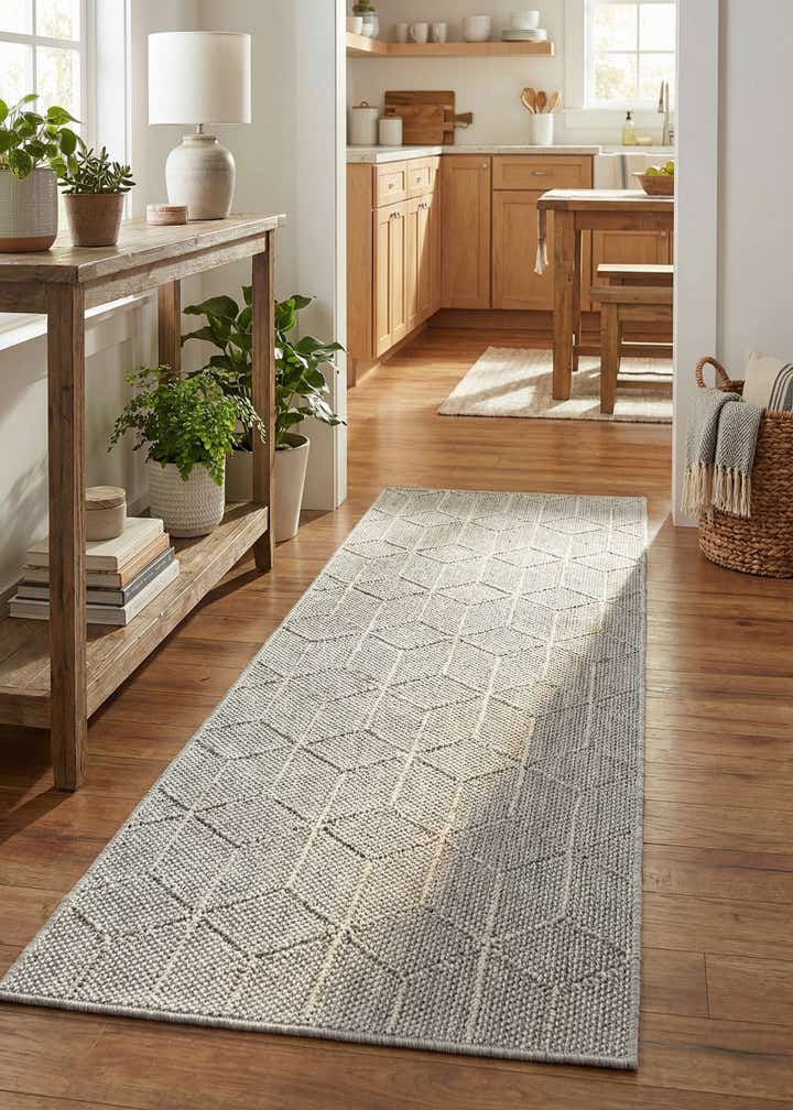2' x 6' 1 Easy-Clean Trellis Indoor / Outdoor Runner Rug