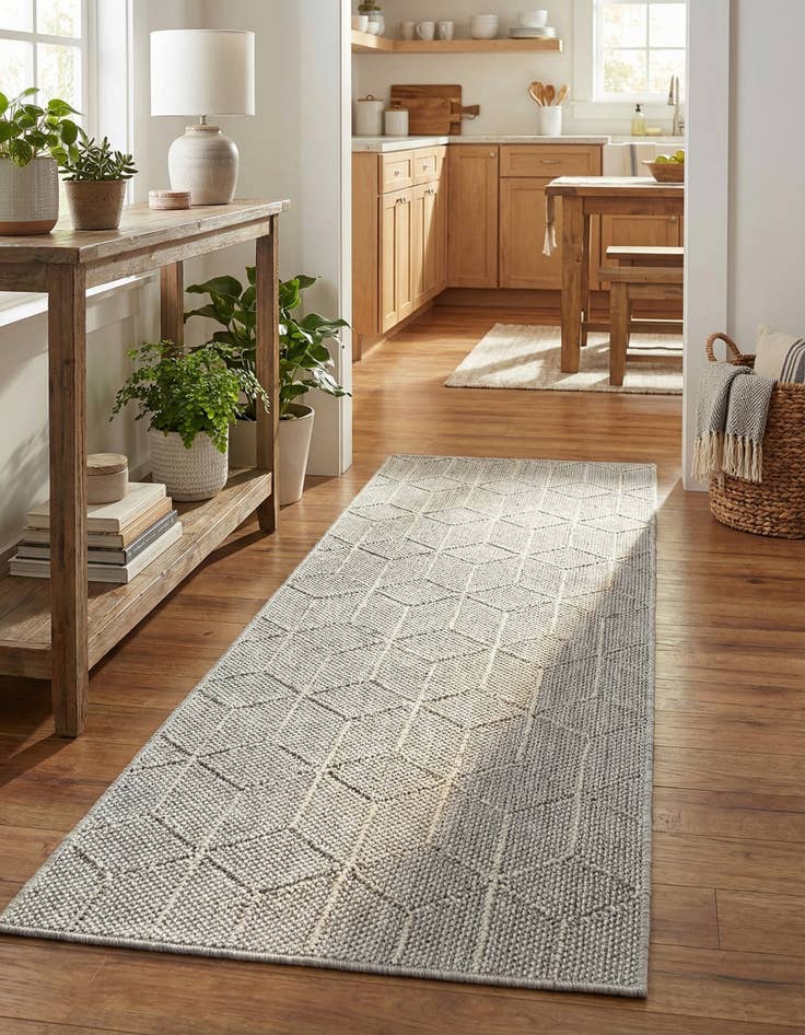 Detail image of  2' x 6' 1  Washable Lattice Indoor / Outdoor Runner Rug