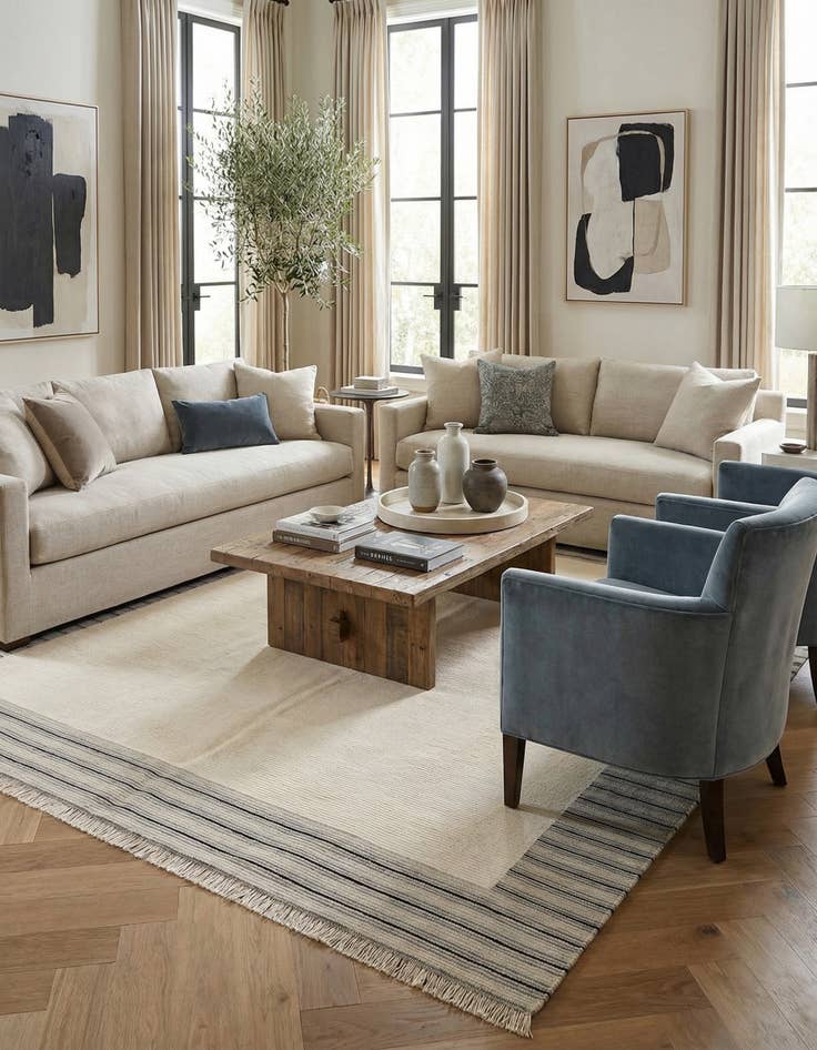 Detail image of  9' 7 x 12' 10  Hand Knotted Darya Wool Rug